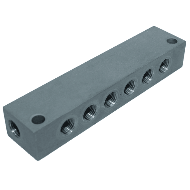 Barra De Ligação Para Distribuidor Linha Simples Entrada M10x1 Saídas M8x1 - 6 Vias