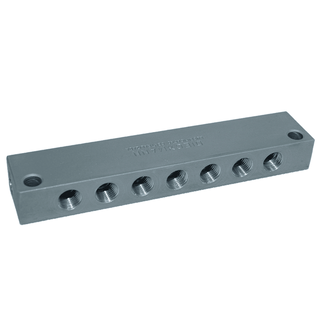 Barra De Ligação Para Distribuidor Linha Simples Entrada M10x1 Saídas M8x1 - 7 Vias