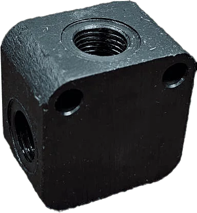 Bloco De Ancoragem T Aço Carbono - 1/4 BSP X 1/4 BSP X 1/4 BSP