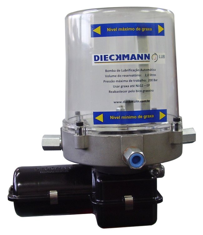 Bomba De Graxa BED-N-G Reservatorio 2,0 Kg 1 Elemento Bombeador 6mm Vazão 3,6 cc/min 24 VCC