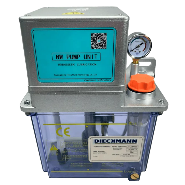 Bomba De Lubrificação Linha Simples NW-2202-210XI Reserv 2,0l Para Uso Com CLP 220v/60z Com Valvula De Despresurização