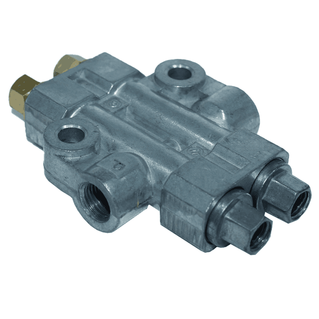 Distribuidor Linha Simples Volumétrico Com Pino De Inspeção RH-3220, 2 Saídas De 0,20cc Cada