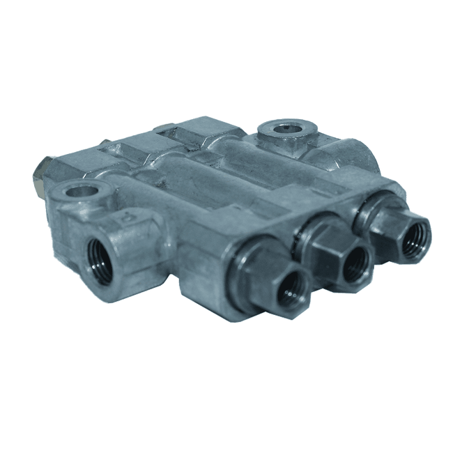 Distribuidor Linha Simples Volumétrico Com Pino De Inspeção RH-3320, 3 Saídas De 0,20cc Cada