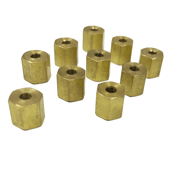 Flange Orifício De Latão 4 X M8x1 (Porca e Anilha) - DIN 3862