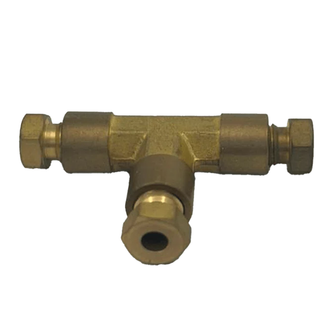 TEE Igual De Latão 6mm - DIN 3862
