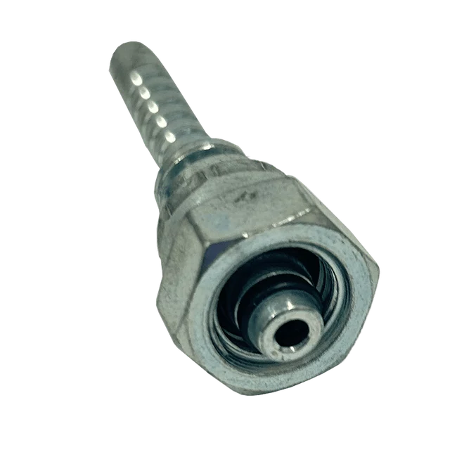 Terminal Prensável Reto DKO 06L - M12x1,5 - Para Mangueira 1/4" -  Aço Carbono