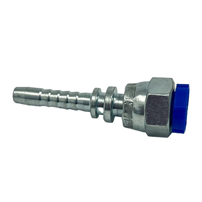 Terminal Prensável Reto DKO 08L - M14x1,5 - Para Mangueira 1/4" -  Aço Carbono