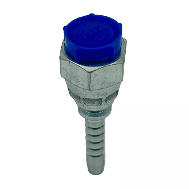 Terminal Prensável Reto DKO 12L - M18x1,5 - Para Mangueira 3/8" -  Aço Carbono