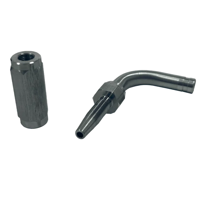 Terminal Reusável 90 Graus PL6 - Para Mangueira Termoplástica 1/8" - Inox