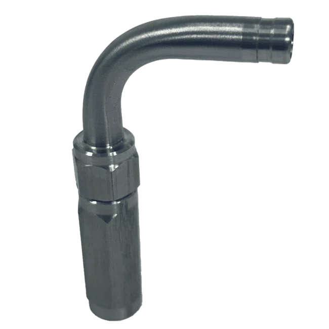 Terminal Reusável 90 Graus PL8 - Para Mangueira Termoplástica 1/8" - Aço Carbono