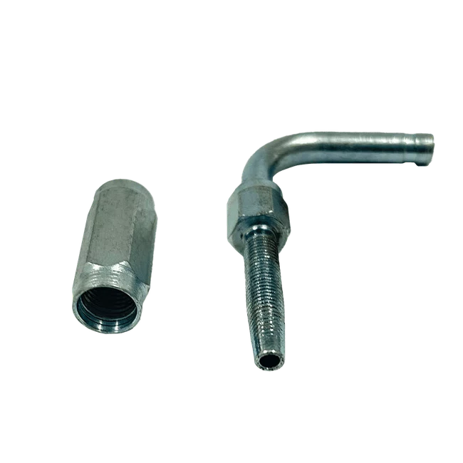 Terminal Reusável 90 Graus PL8 - Para Mangueira Termoplástica 1/8" - Inox