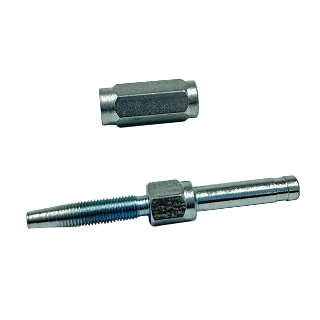 Terminal Reusável Reto PL6 - Para Mangueira Termoplástica 1/8" - Inox