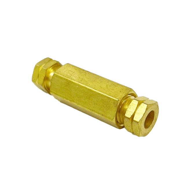 União Dupla Igual De Latão 6mm - DIN 3862