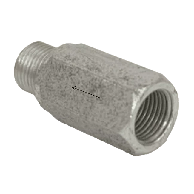 Válvula De Retenção Entrada Femea 1/8 BSP X Saída Macho 1/8 BSP - Aço Carbono