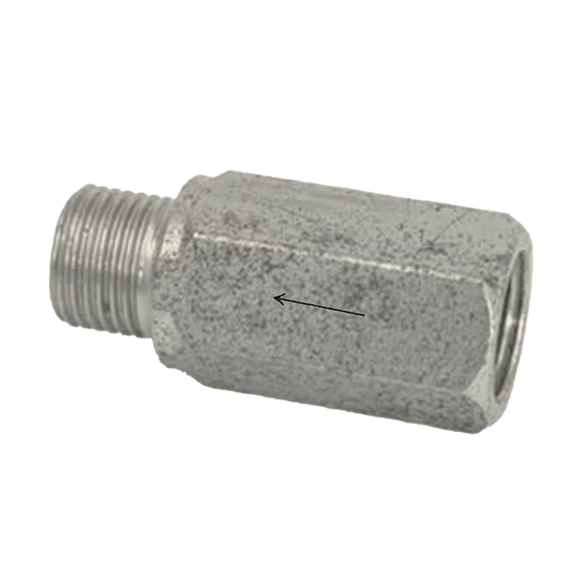 Válvula De Retenção Entrada Femea 1/8 BSP X Saída Macho 1/8 BSP - Aço Carbono