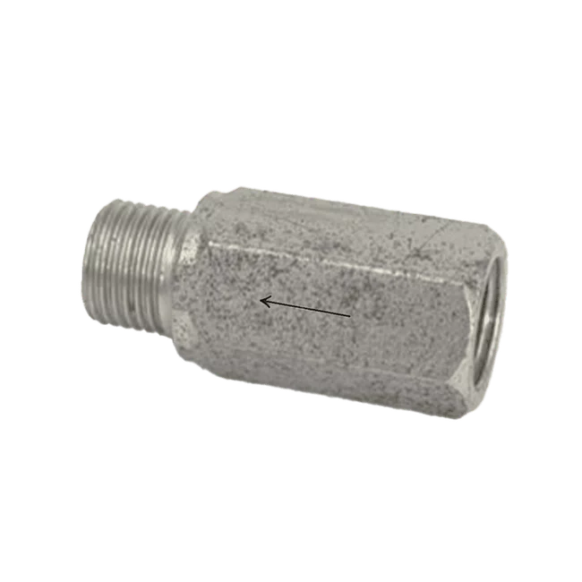 Válvula De Retenção Entrada Femea 1/8 BSP X Saída Macho 1/8 BSP - Aço Carbono