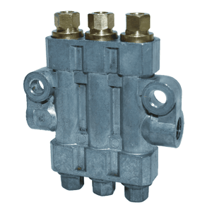 Distribuidor Linha Simples Volumétrico Com Pino De Inspeção RH-3340, 3 Saídas De 0,40cc Cada
