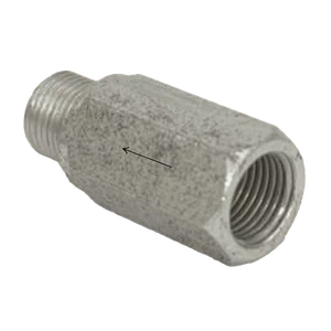 Válvula De Retenção Entrada Femea 1/8 BSP X Saída Macho 1/8 BSP - Aço Carbono