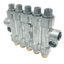 Distribuidor Linha Simples Volumétrico Com Pino De Inspeção RH-3530, 5 Saídas De 0,30cc Cada